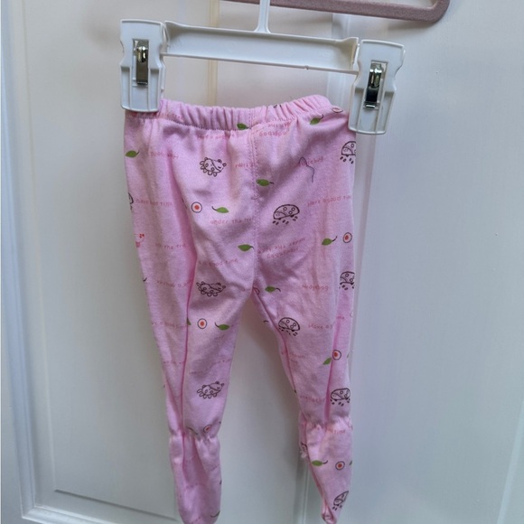 NWOT 0-3M Girls Pink One Piece Pants with Footiez - Picture 2 of 3